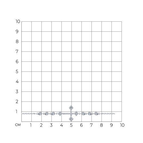 Браслет из серебра с фианитами (Арт.94050543)