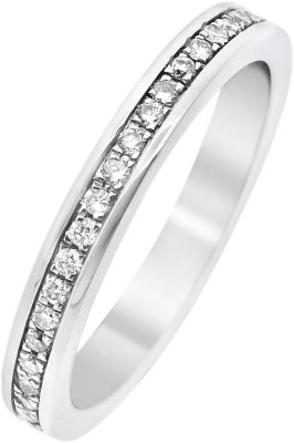 Кольцо из белого золота с бриллиантом (Арт.14955_a)