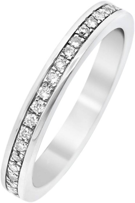 Кольцо из белого золота с бриллиантом (Арт.14955_a)