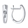 Серьги из белого золота с бриллиантами (Арт.1021548)