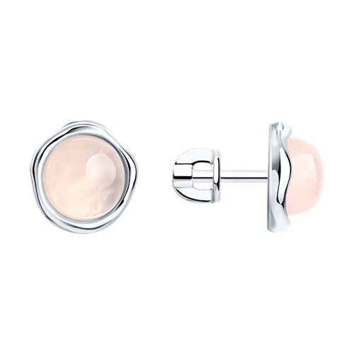 Серьги из серебра с кварцами (Арт.83020259)