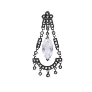 Кулон золото с бриллиантами и топазом «Вечерний Ар-деко» MyJewels (арт.GP2314)