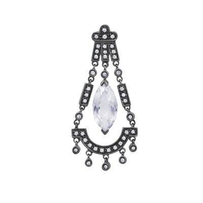 Кулон золото с бриллиантами и топазом «Вечерний Ар-деко» MyJewels (арт.GP2314)