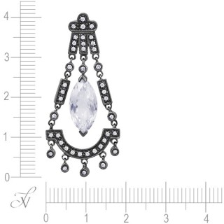 Кулон золото с бриллиантами и топазом «Вечерний Ар-деко» MyJewels (арт.GP2314)