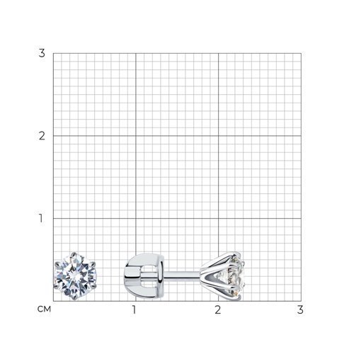 Серьги из белого золота с бриллиантами (Арт.9020029-36)