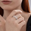 Кольцо из серебра с фианитами «Цветочный вальс» Соколов (арт.9401)