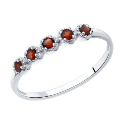 Кольцо из серебра с гранатами (Арт.92012092)