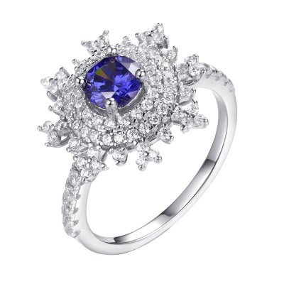 Кольцо из серебра с фианитом (Арт.cz-r02916-x-w-ts-x-w)