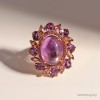 Кольцо золотое с аметистом, сапфирами и турмалинами «Pink Aurora» JVG (арт.R01312K_KO_PS_AM_TU_PINK)