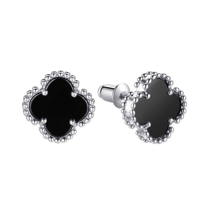 Серьги из серебра с керамикой (Арт.tc-e02176-b-w-x-x-x)