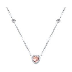 Колье из серебра с ситаллом и фианитами (Арт.92070077)