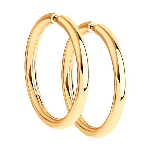 Серьги конго из золочёного серебра (Арт.93140064)