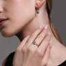 Серьги из золота с бриллиантами и изумрудами (Арт.3020502)