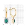 Серьги из золота с бриллиантами и изумрудами (Арт.3020502)