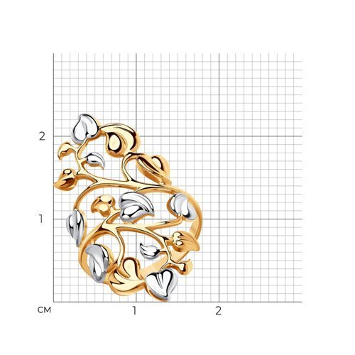 Позолоченное кольцо из серебра (Арт.93010594)