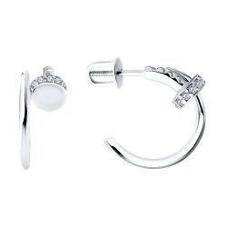 Серьги из серебра с фианитами (Арт.94-122-02016-1)