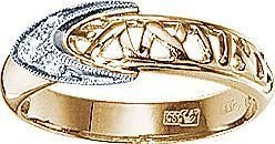 Кольцо из золота с бриллиантом Русские Самоцветы (Арт.17946)