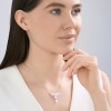 Колье из серебра с синтетическим жемчугом и эмалью «Сиреневая орхидея» SOKOLOV (арт.9407)