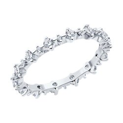 Кольцо из серебра с фианитами (Арт.94014086)