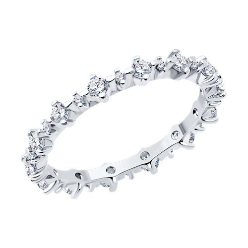 Кольцо из серебра с фианитами (Арт.94014086)