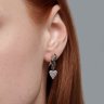 Серьги из серебра с фианитами (Арт.94026407)