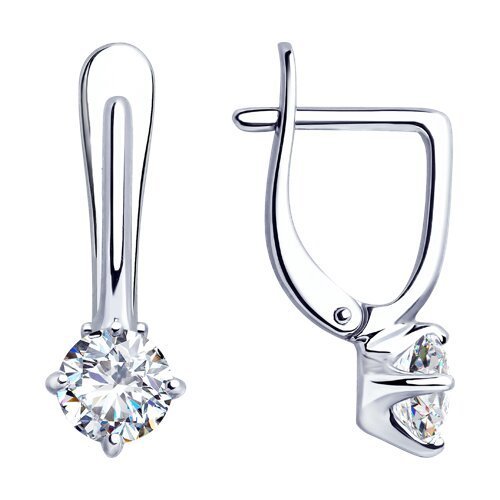 Серьги из серебра с фианитами (Арт.94-120-01648-1)
