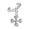 Серьга из серебра с фианитами (Арт.94170331)