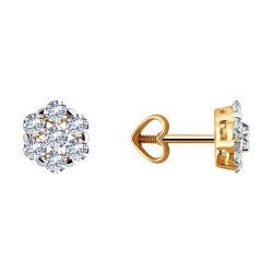 Серьги из золота с фианитами (Арт.51-122-02287-1)