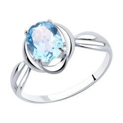 Кольцо из серебра с топазом (Арт.94-310-00604-1)