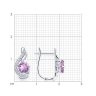 Серьги из серебра с аметистами и фианитами (Арт.94-320-00555-3)