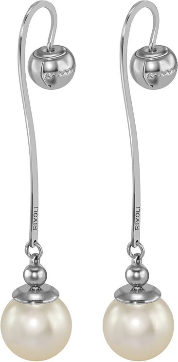 Серьги из серебра с жемчугом (Арт.aas-10-12-3-s)