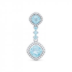 Подвеска Серебряные крылья (Арт.23knys1471-155_topaz_kubcirkonii)