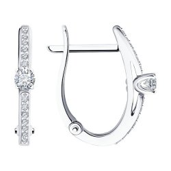 Серьги из белого золота с бриллиантами (Арт.52-220-01675-1)