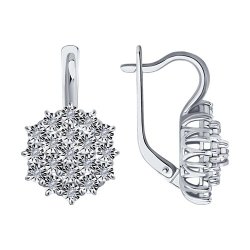 Серьги из белого золота с бриллиантами (Арт.52-220-00720-1)
