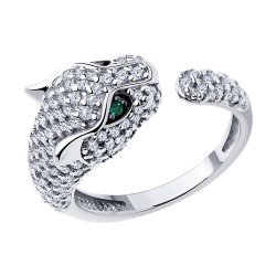 Кольцо из серебра с фианитами (Арт.94013837)