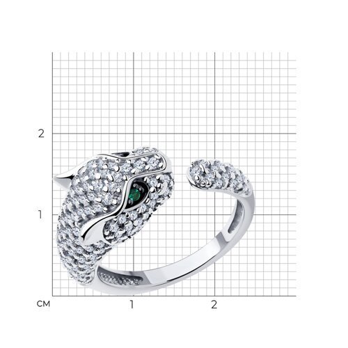 Кольцо из серебра с фианитами (Арт.94013837)