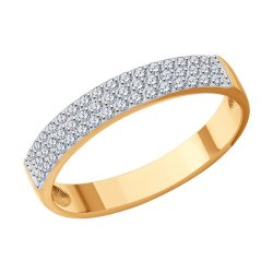 Кольцо из золота с фианитами (Арт.019251)