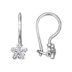 Серьги из серебра с фианитами (Арт.94020576)