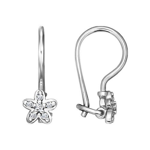 Серьги из серебра с фианитами (Арт.94020576)