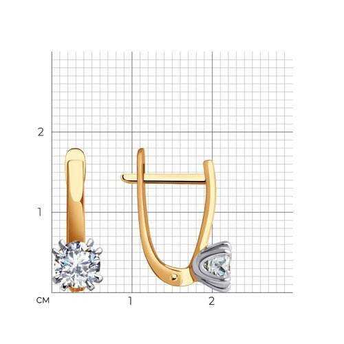 Серьги из золота с фианитами (Арт.0200172)