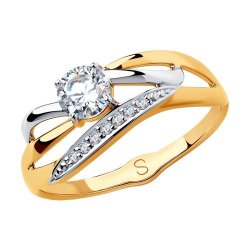Кольцо из золота с фианитами (Арт.018239-4)