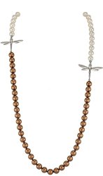 Ожерелье из серебра с жемчугом и кристаллом swarovski Русские Самоцветы (Арт.l24-df28-s-9-1)