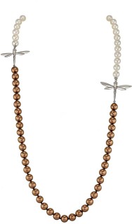 Ожерелье серебро с жемчугом и куб. цирконием Dragonfly Rivoli (арт.L24-DF28-S-9-1)