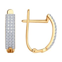 Серьги из золота с фианитами (Арт.029576)