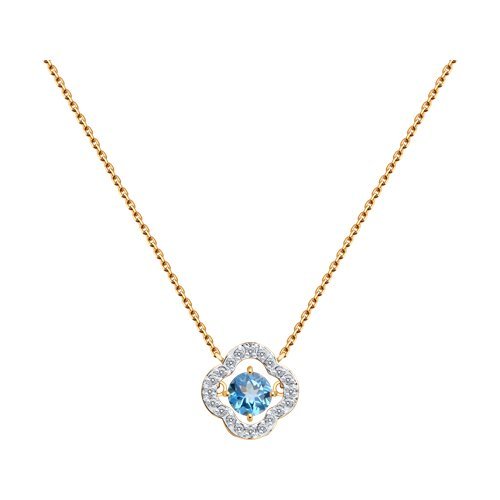 Колье золотое пробы 585 с топазом (Арт.770478)