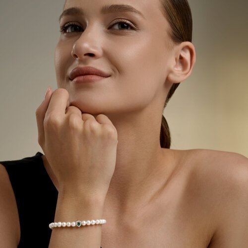 Браслет золотой пробы 585 с миксом камней (Арт.79-50019)