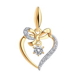 Подвеска из золота с фианитами (Арт.034797)