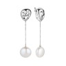Серьги серебряные с жемчугом Baroque Pearl Fresh Jewelry (арт.PI-E417-18-X-W-PN-X-X)