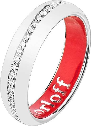 Кольцо из белого золота с бриллиантом и эмалью (Арт.k5hlrwg)