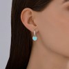 Серьги из серебра с эмалью «Бирюзовое сердце» SOKOLOV (арт.94-120-02231-1)